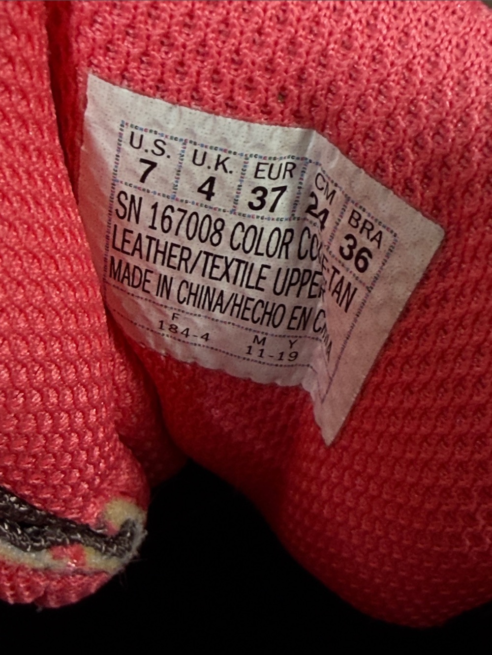 Skechers 167008 outdoor 7 Tan and Pink Lace-Up Hiking Boots - Picture 13 of 13
